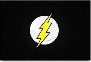 Rangeeleinkers The Flash Black Logo Laminated Poster Paper Print