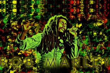 Posterskart Bob Marley Psychedelic Poster Paper Print Music