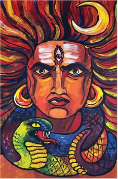 Angry Shiva Psychedelic Poster Paper Print - Pop Art posters in India - Buy  art, film, design, movie, music, nature and educational paintings/wallpapers  at Flipkart.com