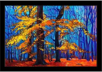 Artwork Of Beautiful Autumn Tree Framed Art Print Paper Print