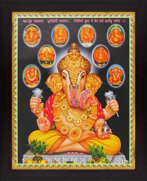 Lord Ganesha Ganesh Ganpati Poster Paper Print Art