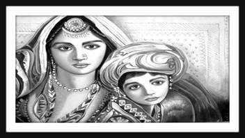 Mother Son Painting Canvas Art Abstract Posters In India Buy