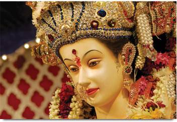 The Divine Face Of Goddess Durga Paper Print Religious Posters