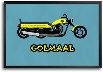 Bgfanstore Yash Ambre Art Fx Golmaal Bike Design Framed Paper