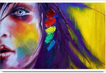 Rangeeleinkers Girl Colorful Painting Laminated Poster Paper Print