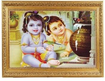 Canvas Photo Of Makkhan Chor Cute Krishna Bhagvan Lord Frame Virgo 21 Fine Art Print Typography Posters In India Buy Art Film Design Movie Music Nature And Educational Paintings Wallpapers