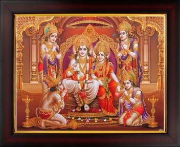 Lord Rama Shree Ram Darbar Poster Paper Print Art Paintings