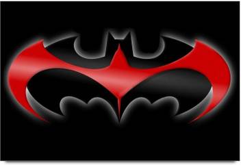 Amy Red And Black Batman Logo 3d Poster Movies Posters In India Buy Art Film Design Movie Music Nature And Educational Paintings Wallpapers At Flipkart Com