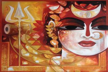Shiv Shakti Roop Paper Print Religious Posters In India Buy