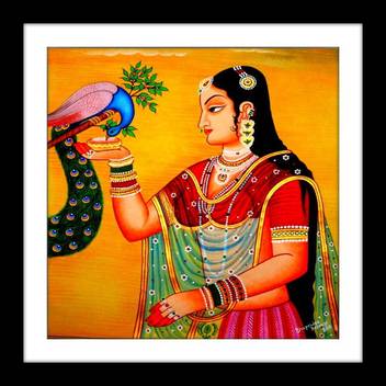 Thousnad Brushes Frameless Rd 46 Rajasthani Painting 8 X 8
