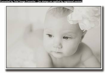 Athah Poster Baby With Hair Band B W Paper Print Children