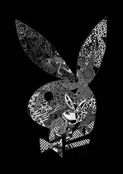 Playboy In Monochrome A4 Cotton Canvas High Quality Printed Poster