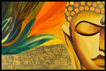 Buddha Half Face 119 Fine Art Print Religious Posters In India
