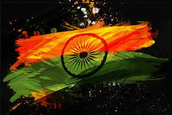 Stybuzz Indian Flag Abstract Art Photographic Paper Art