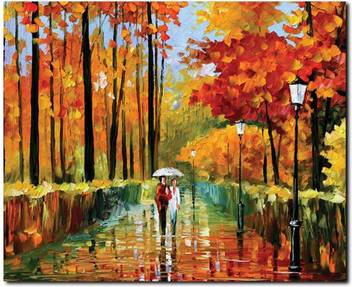 Stybuzz Walking In Rain Couple Painting Canvas Art Art Paintings Posters In India Buy Art Film Design Movie Music Nature And Educational Paintings Wallpapers At Flipkart Com
