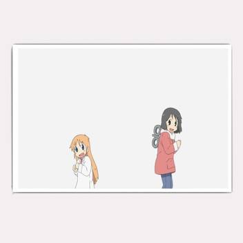 Get Wallpaper Hawtskin Nichijou Anime The Duo 18x12 Inch Ready To Stick Poster For iPhone