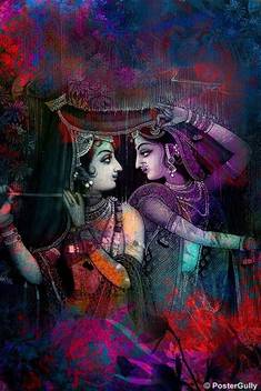 Lord Krishna Poster Photographic Paper Abstract Posters In India