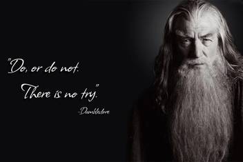 Oshi There Is No Try Paper Print Quotes Motivation Posters