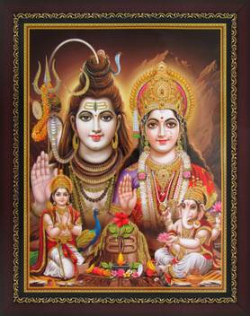 Shiva Shankar Parvati Ganesha Kartikeya Poster Paper Print Art Paintings Religious Decorative Posters In India Buy Art Film Design Movie Music Nature And Educational Paintings Wallpapers At Flipkart Com