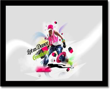 Framed Boy Listening And Dancing Music F Fine Art Print Music