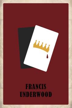 House Of Cards Frank Underwood Minimalist Paper Print Tv
