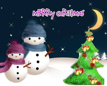 Mesleep Merry Christmas Painting Without Frame Canvas Art