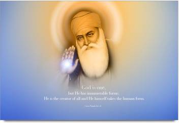 Guru Nanak Dev Ji Photo Laminated Poster Paper Print Rangeele