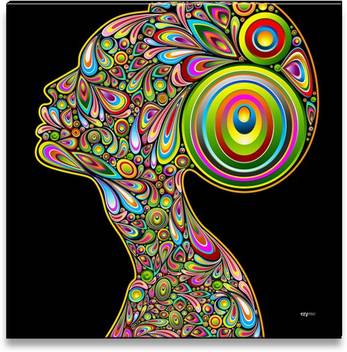 Woman Psychedelic Art Design Portrait Canvas Art Abstract Pop Art Posters In India Buy Art Film Design Movie Music Nature And Educational Paintings Wallpapers At Flipkart Com