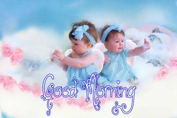 2 Cute Baby Poster With Good Morning Design Upfk502772 Paper Print Abstract Posters In India Buy Art Film