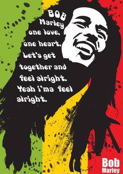 Eureka Designs Poster Bob Marley One Love Paper Print Music