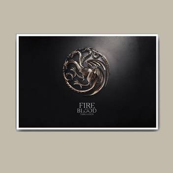 Game Of Thrones Fire And Blood Wall Hang Fine Art Print Abstract