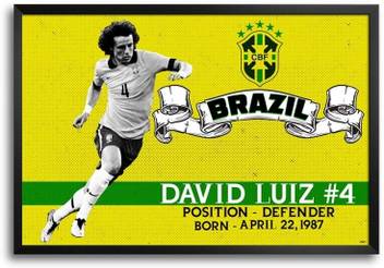 Bluegape David Luiz Brazil Football Fifa Photographic Paper Sports Posters In India Buy Art Film Design Movie Music Nature And Educational Paintings Wallpapers At Flipkart Com