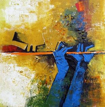 Wonder Images Modern Krishna Canvas Canvas Art With Back Framing