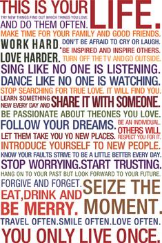 This Is Your Life Quote Photographic Paper Quotes Motivation Posters In India Buy Art Film Design Movie Music Nature And Educational Paintings Wallpapers At Flipkart Com