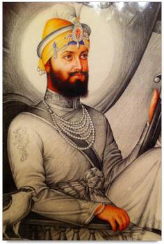 Guru Gobind Singh Ji Oil Paint Art Laminated Poster Paper