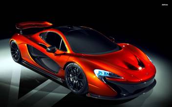 Athah Red Mclaren P1 Emerging From The Darkness Poster Paper Print
