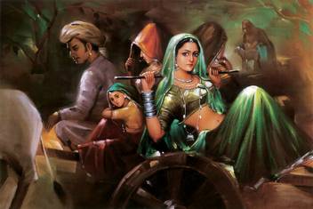 Rajasthani Painting 593 24x36 Inches Fine Art Print Art
