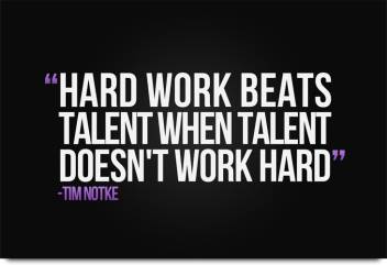 Hard Work Beats Talent Quote Paper Print Quotes Motivation