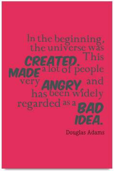 Imerch The Beginning The Universe Quotes By Douglas Adams 3d Poster Quotes Motivation Posters In India Buy Art Film Design Movie Music Nature And Educational Paintings Wallpapers At Flipkart Com