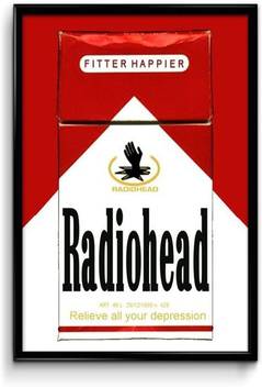 Radiohead Marlboro Impression Paper Print Music Typography