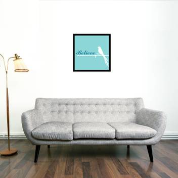 Believe Framed Wall Art 2 With Glass Photographic Paper