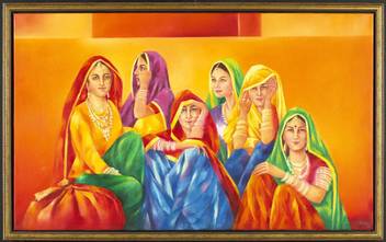 Elite Collection Frameless Painting Rajasthani24 Canvas Art