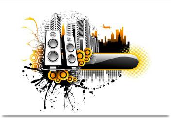 Loud Speakers Music E Paper Print Music Abstract Decorative