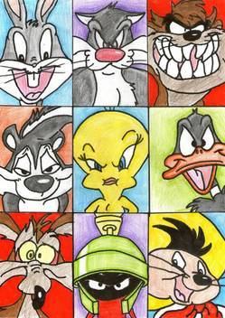 Eurekadesigns Looney Toons Matri A3 Canvas Art Rolled In