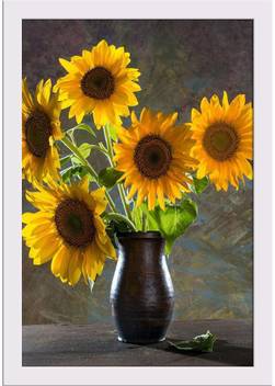 Sunflowers In A Vase Framed Art Print Paper Print Artzfolio Com