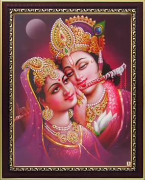 Lord Krishna Radha Krishna Poster Paper Print Art Paintings