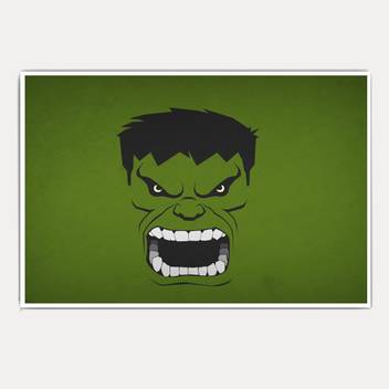 Hulk Minimal Artwork 18x12 Paper Print Abstract Posters In