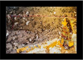 Girl At Sunset In Aspendos Amphitheatre Antalya Turkey Framed Art Print Canvas Art Artzfolio Com Posters Abstract Animals Animation Cartoons Architecture Art Paintings Children Comics Cuisine Decorative Educational Floral