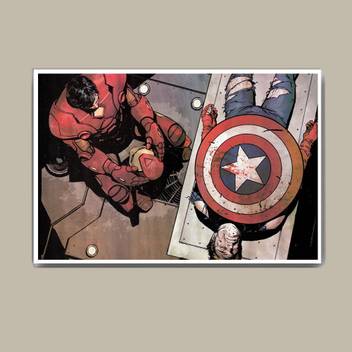 Avengers Ironman Captain America Wall Hang Fine Art Print