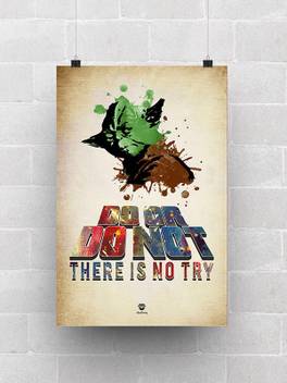 Star Wars Yoda Do Or Do Not Paper Print Utpatang Posters